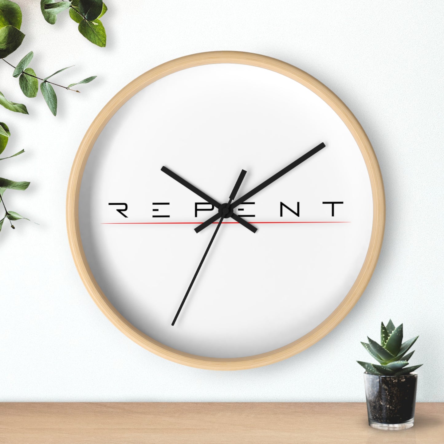 Repent Wall Clock