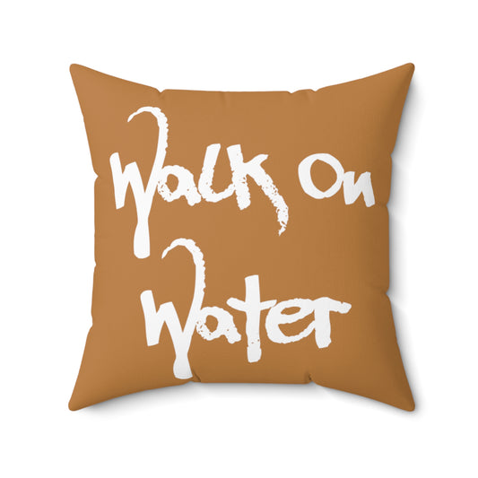 Walk On Water Faux Suede Square Pillow