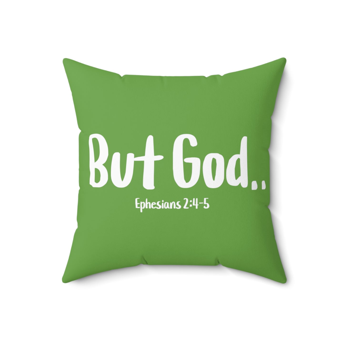 But God Faux Suede Square Pillow