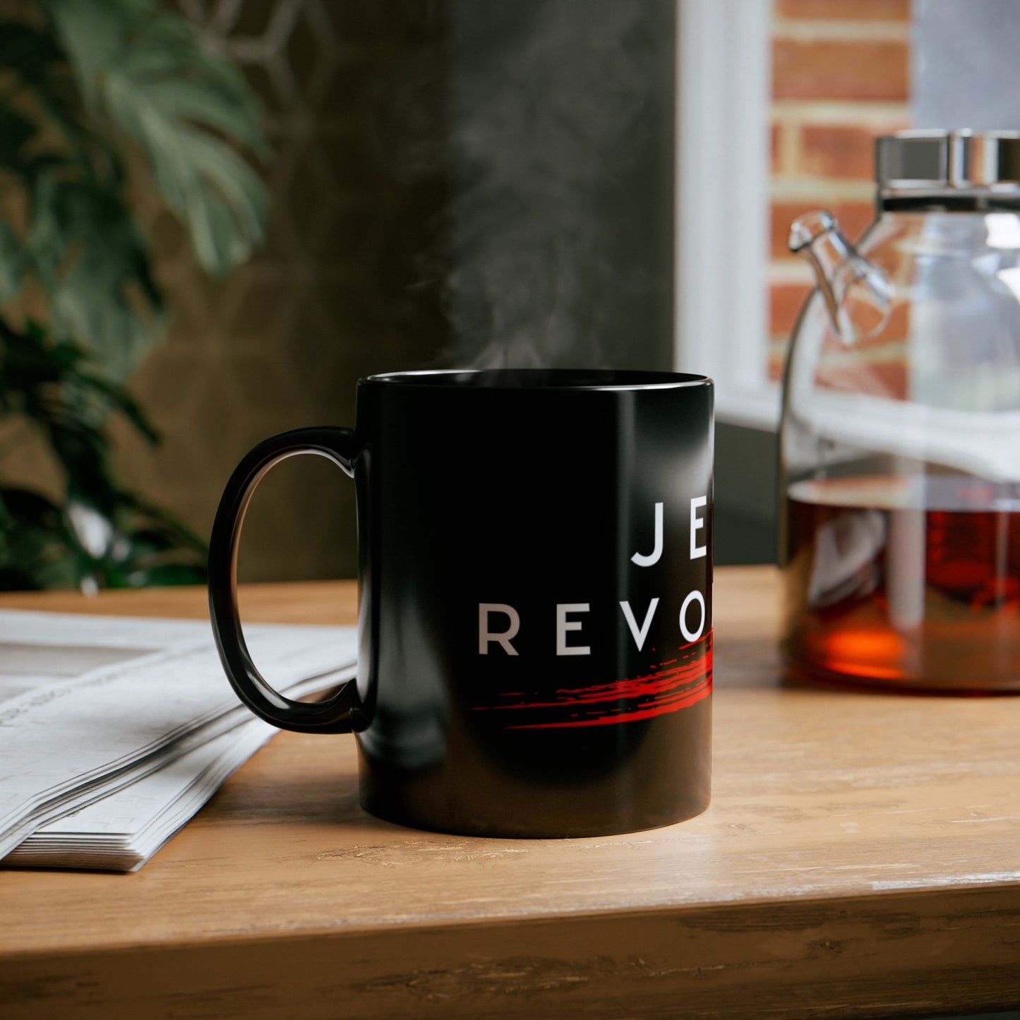 Jesus Revolution Black Mug