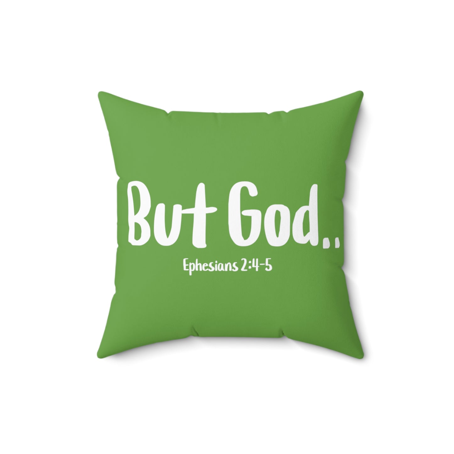 But God Faux Suede Square Pillow