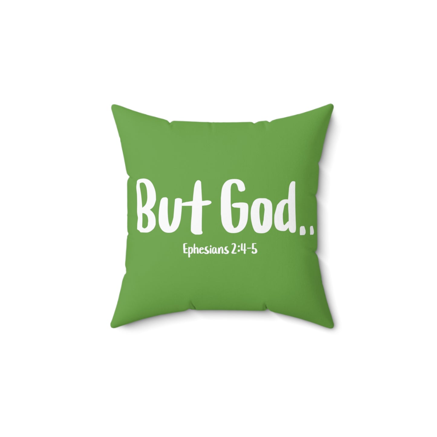 But God Faux Suede Square Pillow